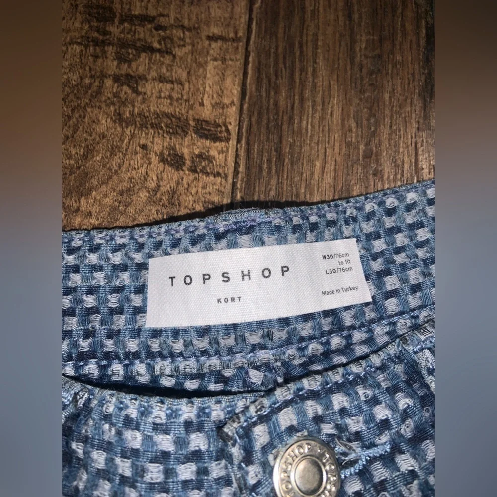 Topshop kort denim knit  flares high rise winter woven casual jeans 120$ pants